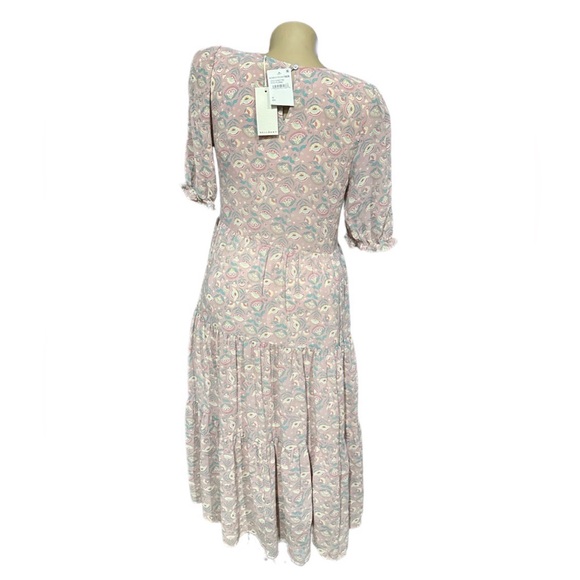 Melloday Floral Boho Midi Pocketed Dress NEW NWT Medium - Picture 2 of 2